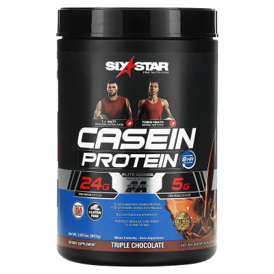 Казеиновый протеин Six Star Pro Casein Protein, 907 г, Тройной шоколад