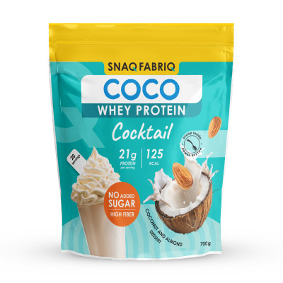 Сывороточный протеин, коктейль Snaq Fabriq Coco Whey Protein, 700 г, Кокос-миндаль