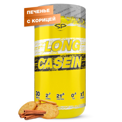 Мицеллярный казеиновый протеин Steel Power Long Casein, 900 г, Печенье с корицей