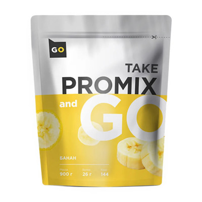 Многокомпонентный протеин Take and Go Promix, 900 г, Банан