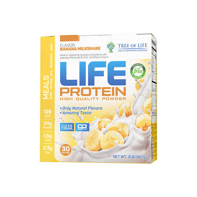 Многокомпонентный протеин Tree of Life Life Protein, 907 г, Банановый молочный коктейль