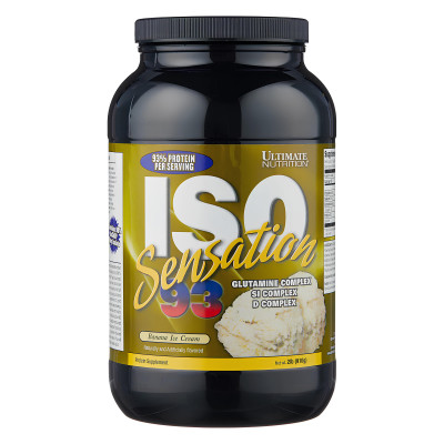 Изолят сывороточного протеина Ultimate Nutrition ISO Sensation, 900 г, Банановое мороженное