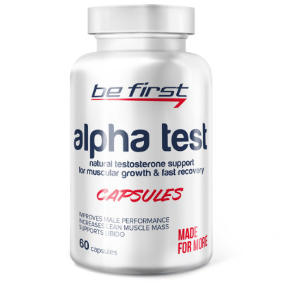 Альфа Бустер тестостерона Be First Alpha Test, 60 капсул