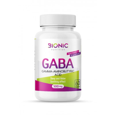 Гамма-аминомасляная кислота ГАБА, ГАМК Bionic Nutrition GABA, 60 капсул