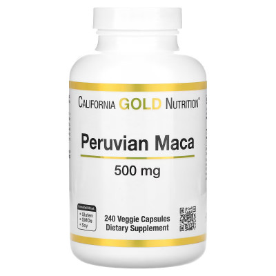 Перуанская мака California Gold Nutrition Maca, 500 мг, 240 капсул