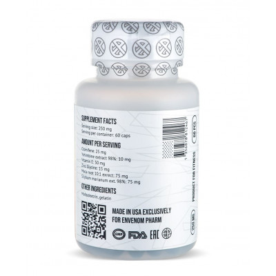 Продукт для полноценной послекурсовой терапии Envenom Pharm PCT+, 60 капсул