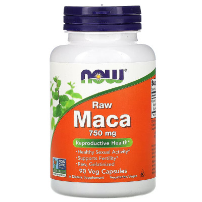 Мака Перуанская Now Foods Maca, 750 мг, 90 капсул