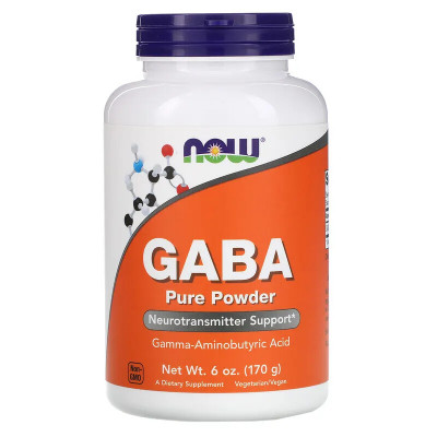 Гамма-аминомасляная кислота ГАБА, ГАМК Now Foods GABA, 170 г