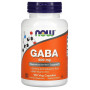 Гамма-аминомасляная кислота ГАБА, ГАМК Now Foods GABA, 500 мг, 100 капсул