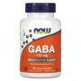 Гамма-аминомасляная кислота ГАБА, ГАМК Now Foods GABA, 750 мг, 100 капсул