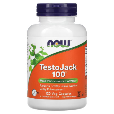 Тестобустер Now Foods TestoJack 100, 120 капсул
