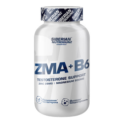 ЗМА + Витамин B6 Siberian Nutrogunz Siberian Nutrogunz ZMA + B6, 60 капсул