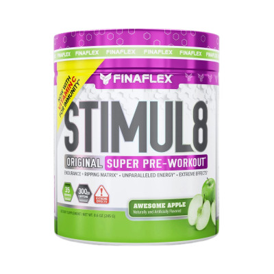 Предтренировочный комплекс Finaflex Stimul8 Original Super Pre-Workout powder, 245 г, Зеленое яблоко