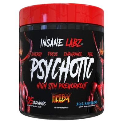 Предтренировочный комплекс Insane Labz Psychotic Hellboy, 35 порций, Lemonade