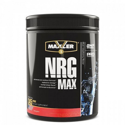 Предтренировочный комплекс Maxler NRG MAX, 345 г, Голубая малина