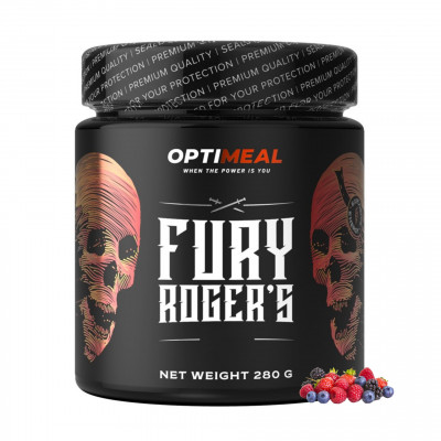 Предтренировочный комплекс OptiMeal Fury Roger's, 280 г, Лесные ягоды