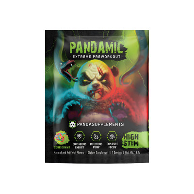 Предтренировочный комплекс Panda Supps Pandamic, 1 порция, Sour Gummy
