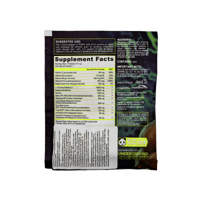 Предтренировочный комплекс Panda Supps Pump, 1 порция, Blackberry lime