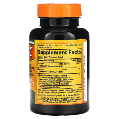 Витамин C с цитрусовыми биофлавоноидами American Health Ester-C with Citrus Bioflavonoids, 1000 мг, 90 таблеток