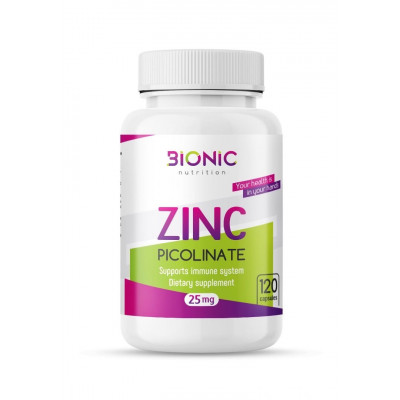 Пиколинат цинка Bionic Nutrition Zinc Picolinate, 25 мг, 120 капсул