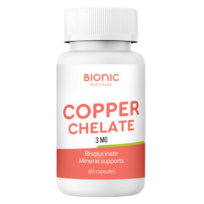 Хелат меди Bionic Nutrition Copper Chelate Bisglycinate, 3 мг, 60 капсул