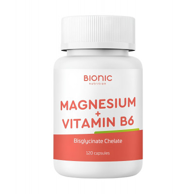 Магний бисглицинат хелат + Витамин В6 Bionic Magnesium bisglycinate + B6, 120 капсул