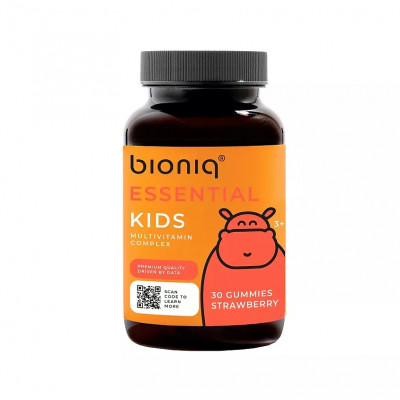 Жевательные мультивитамины для детей Bioniq Kids Multivitamin Complex, 30 жевательных мармеладок, Клубника