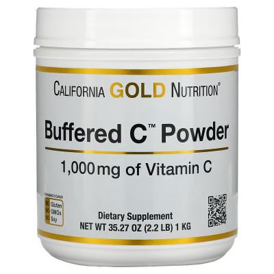 Буферизованный витамин C California Gold Nutrition Vitamin C buffered, 1000 г