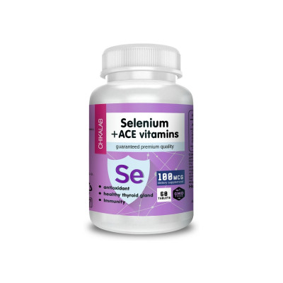 Селен + АСЕ витамины Chikalab Selenium + ACE Vitamins, 60 таблеток