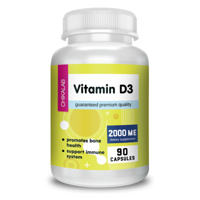 Витамин Д3 Chikalab Vitamin D3, 2000 МЕ, 90 капсул