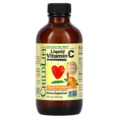 Витамин С для детей ChildLife Vitamin C, 118 мл, Апельсин