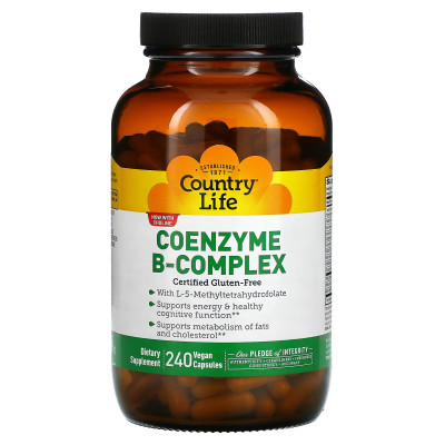 Комплекс коэнзимов группы В Country Life B-complex coenzyme, 240 капсул