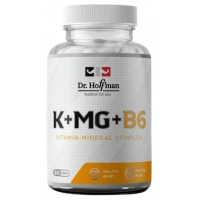 Витаминно-минеральный комплекс Кальций Магний + Витамин В6 Dr. Hoffman K + Mg + B6, 90 капсул
