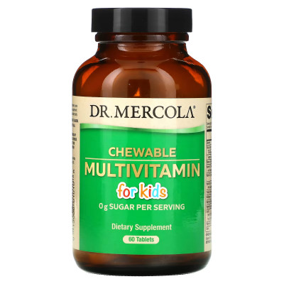 Жевательные мультивитамины для детей Dr. Mercola Chewable Multivitamin for Kids, 60 таблеток