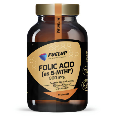 Фолиевая кислота FuelUP Folic Acid (5-MTHF), 800 мкг, 60 таблеток