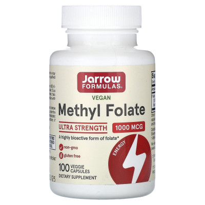 Метилфолат Jarrow Formulas Methyl Folate, 1000 мкг, 100 капсул