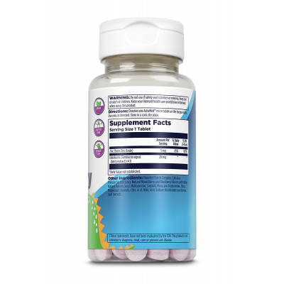 Цинк для детей KAL Zinc Elderberry ActivMelt, 5 мг, 90 таблеток, Ягоды