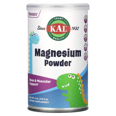 Магний для детей KAL Dinosaurs Kids' Magnesium Citrate, 112,5 г