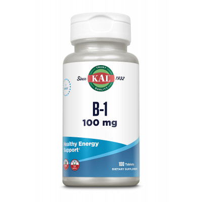 Витамин B1 Тиамин KAL B-1, 100 мг, 100 таблеток