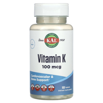 Витамин К KAL Vitamin K, 100 мг, 100 таблеток
