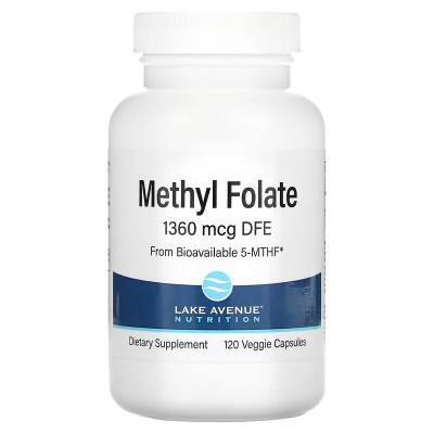 Метилфолат Lake avenue nutrition Methyl Folate, 1360 мкг, 120 капсул