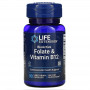 Биоактивный фолат и Витамин В12 Life Extension BioActive, Folate & Vitamin B12, 90 вегетарианских капсул