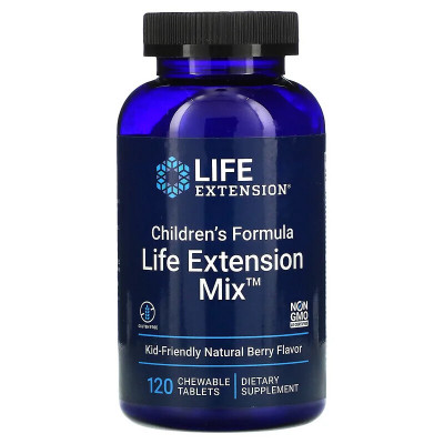 Мультивитамины для детей Life Extension Children's Formula Mix, 120 жевательных таблеток