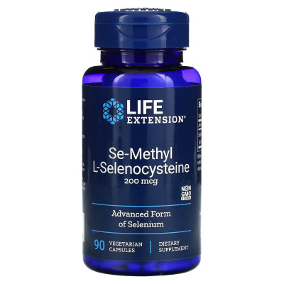 Селен семиметил L-селеноцистеин Life Extension Se-Methyl L- Selenocysteine, 200 мкг, 90 капсул