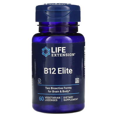 Витамин В12 Life Extension B12 Elite, 60 вегетарианских пастилок