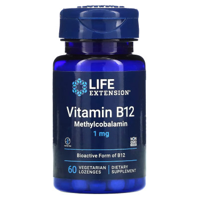 Витамин В12 метилкобаламин Life Extension Vitamin B-12, 1 мг, 60 пастилок