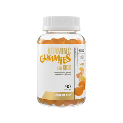 Витамин С Maxler Vitamin C Gummies, 500 мг, 90 жевательных мармеладок, Апельсин