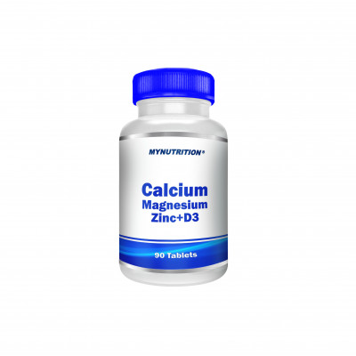 Кальций, магний, цинк + витамин Д3 MyNutrition Calcium Magnesium Zinc + D3, 90 таблеток