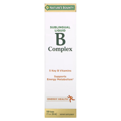 Комплекс витаминов группы Б Nature's Bounty B-Complex, Sublingual Liquid, 59 мл