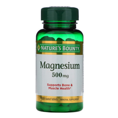 Магний Nature's Bounty Magnesium, 500 мг, 100 таблеток